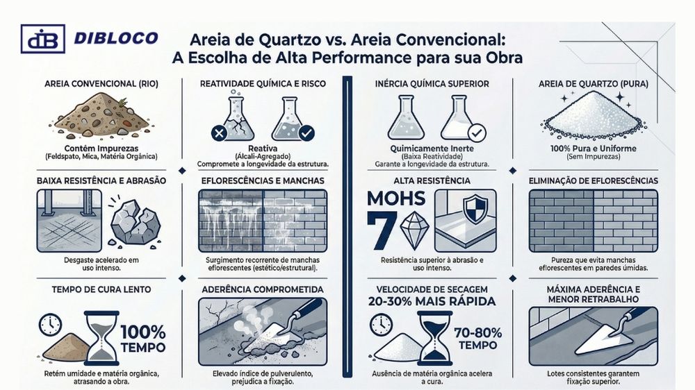 areia de quartzo versus areia convencional para argamssas