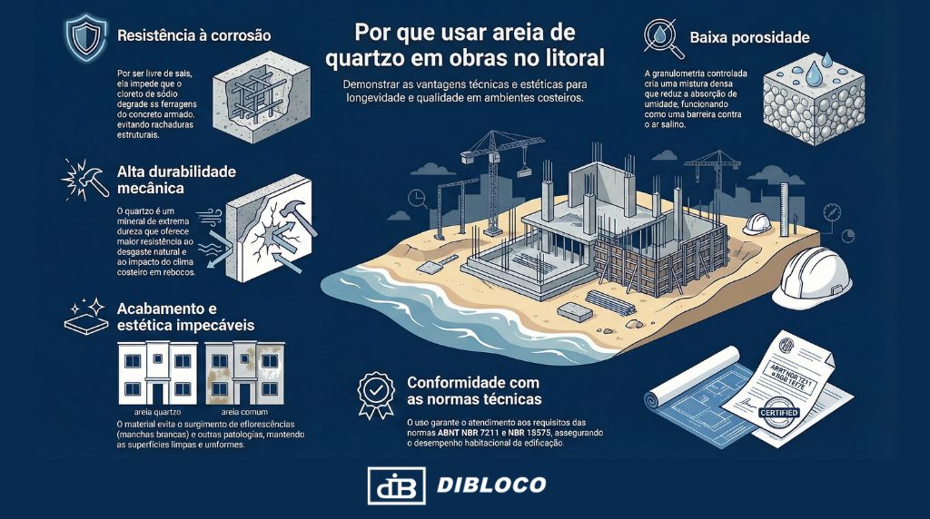 contaminação da areia de quartzo